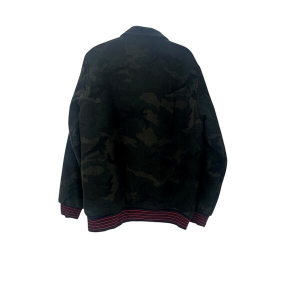 Acapulco Gold Men's Camouflage Wool Bomber Jacket Long Sleeve Green Size XL NWOT - Picture 5 of 8